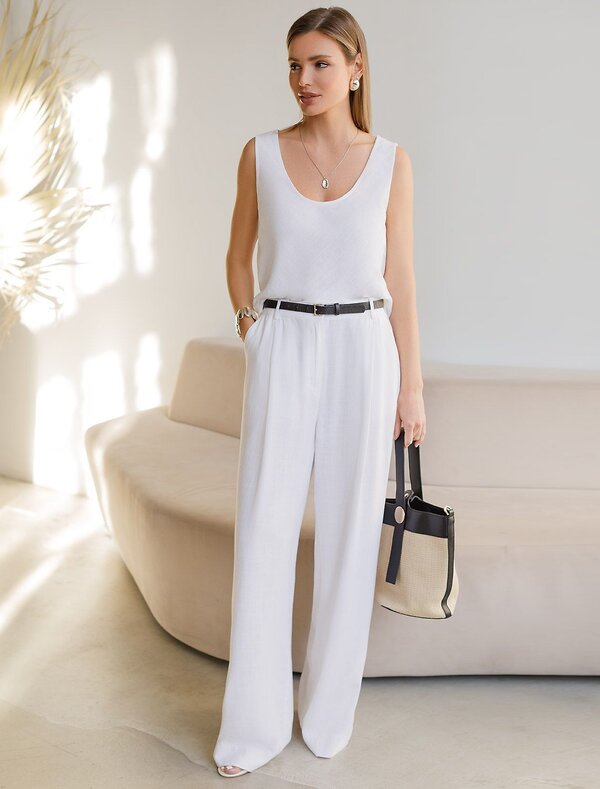 VILATTE Брюки 590346 D24.308 белый