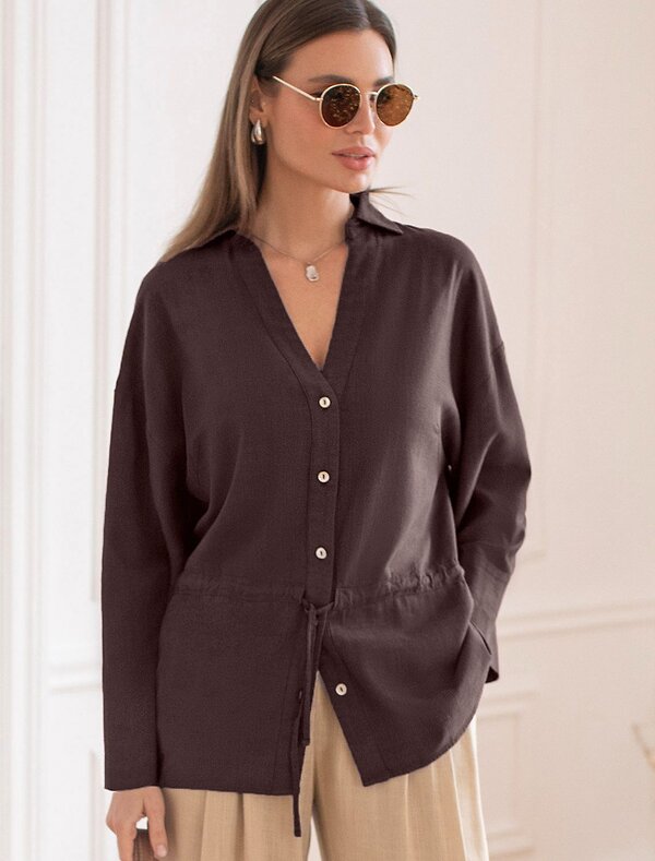 VILATTE Блузка 590356 D29.345 коричневый