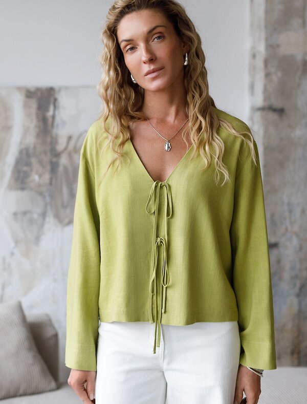 VILATTE Блузка 590368 D29.358 салатовый