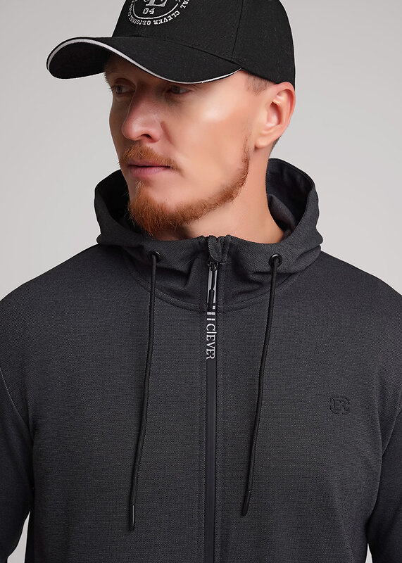 CLEVER Куртка 590392 662108зэ чёрный/т.серый