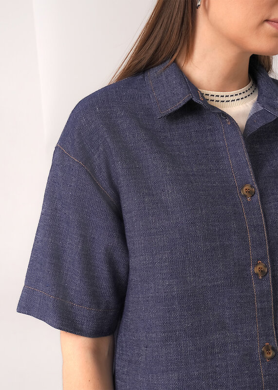 CLEVER Блузка 590416 263278/201дж джинсовый