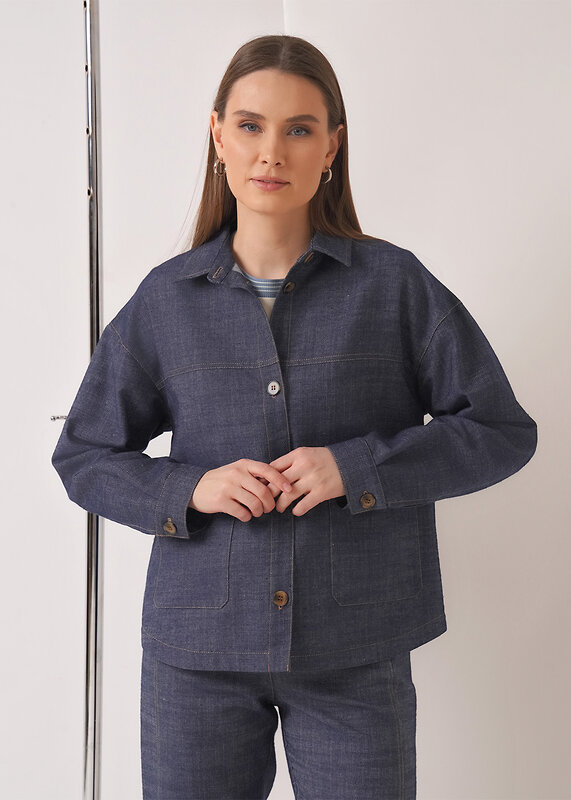 CLEVER Жакет 590417 263279/201дж джинсовый