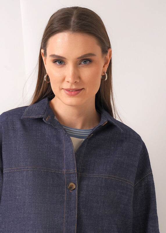 CLEVER Жакет 590417 263279/201дж джинсовый