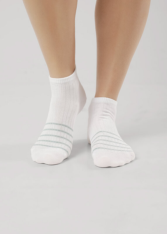 CLEVER Носки 590435 Д5502 белый/св.зелёный