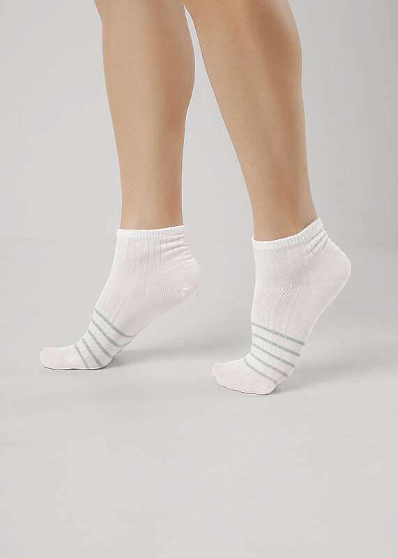 CLEVER Носки 590435 Д5502 белый/св.зелёный