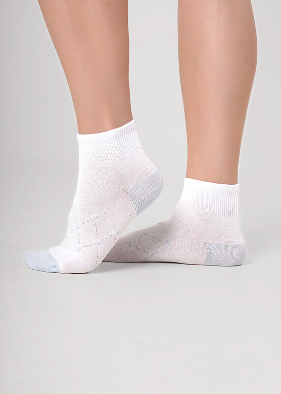 CLEVER Носки 590468 Д5604Z белый/св.голубой