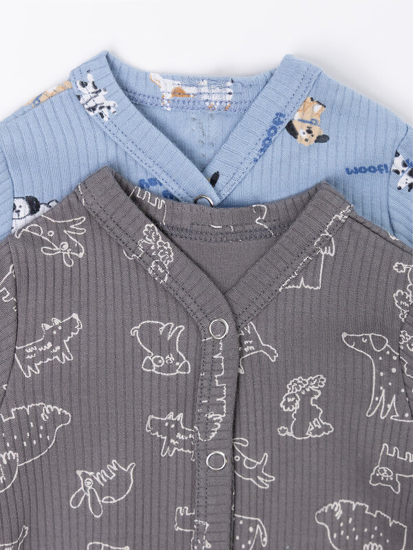 MARK FORMELLE Комбинезон 590505 14012-2 собачки на голубом +собачки на сером