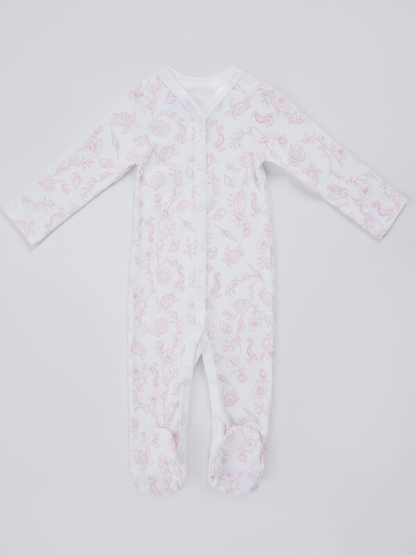 MARK FORMELLE Комбинезон 590507 14014-2 ракушки на белом +розовые румяна