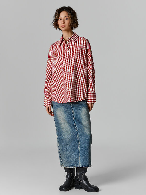 MARK FORMELLE Рубашка 590558 122836 клетка виши красная