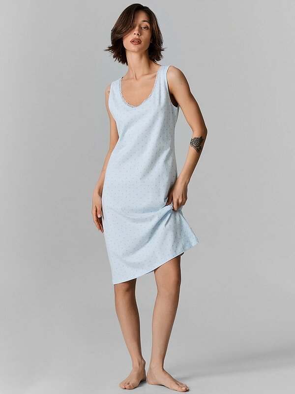 MARK FORMELLE Сорочка 590569 572399 цветы на голубом