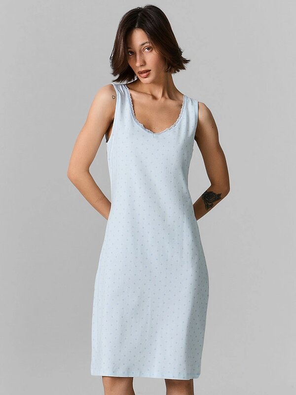 MARK FORMELLE Сорочка 590569 572399 цветы на голубом