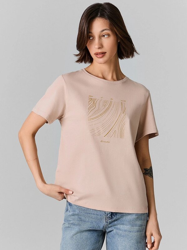 MARK FORMELLE Футболка 590627 112968 холодный бежевый +печать