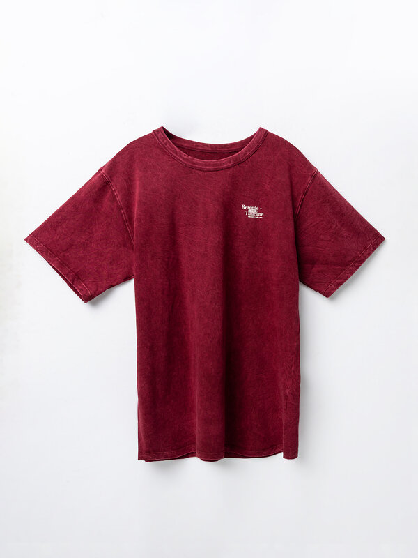 MARK FORMELLE Футболка 590633 111875 ACID WASH портвейн +печать
