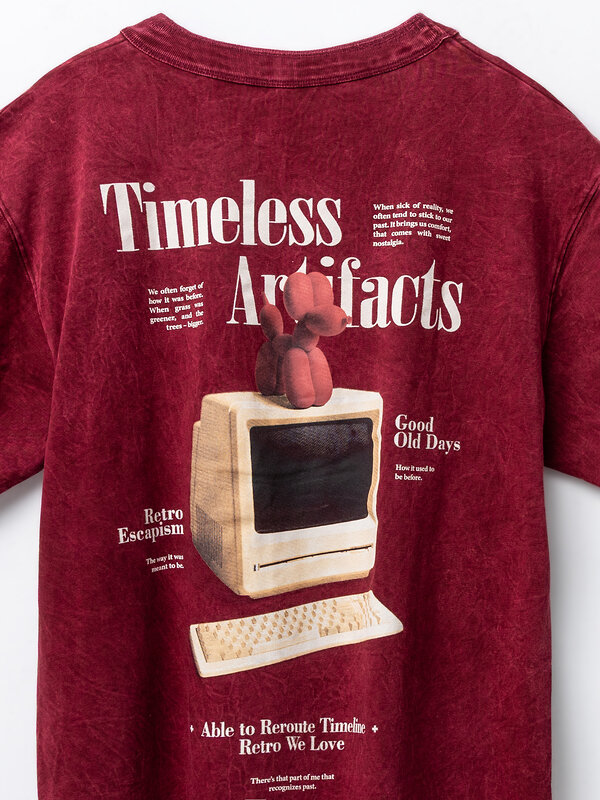 MARK FORMELLE Футболка 590633 111875 ACID WASH портвейн +печать