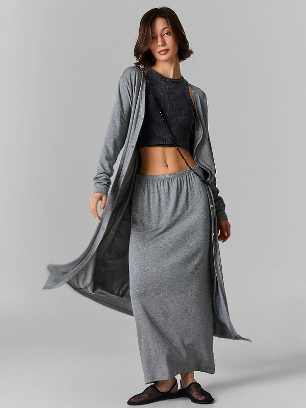 MARK FORMELLE Юбка 590655 152809 серый меланж