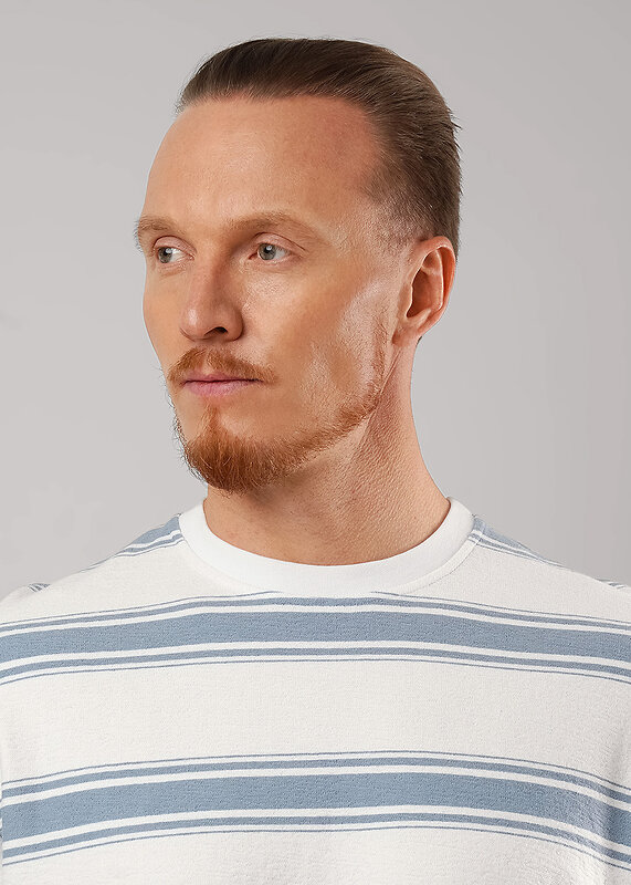 CLEVER Футболка 590689 562472/20тдф джинсовый/белый