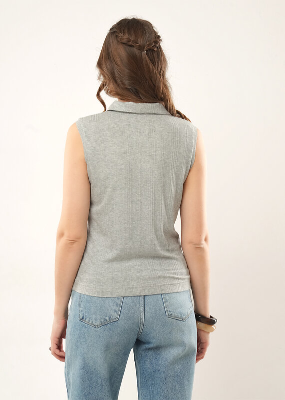 CLEVER Блузка 590693 267198шв т.серый