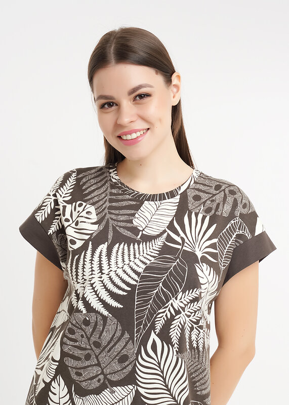 CLEVER Платье 590703 LDR26-1231/1 молочный/т.коричневый