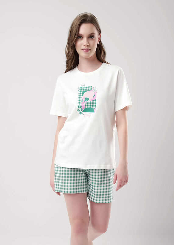 CLEVER Пижама 590752 LP25-968 молочный/св.зелёный