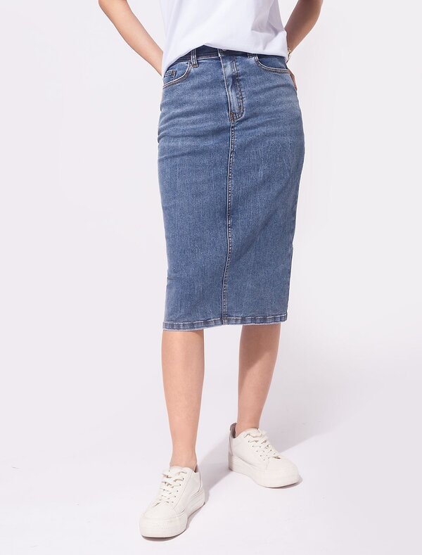 VILATTE Юбка 590881 D56.093 синий