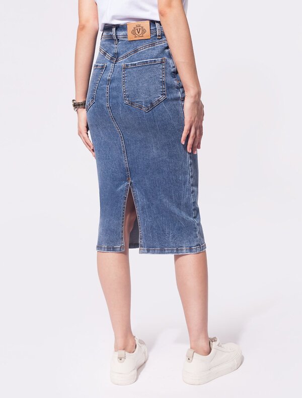 VILATTE Юбка 590881 D56.093 синий