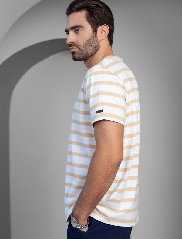 VILATTE Футболка 590889 U49.024 белый-бежевый