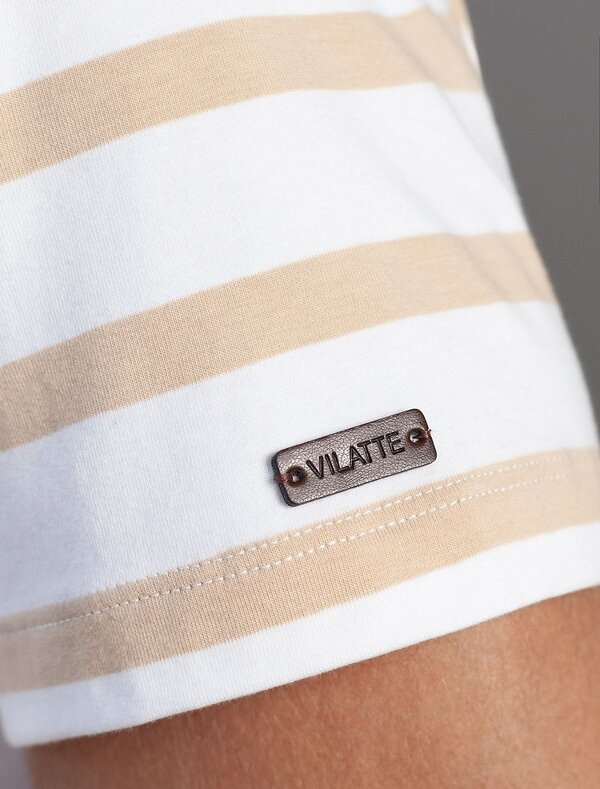 VILATTE Футболка 590889 U49.024 белый-бежевый
