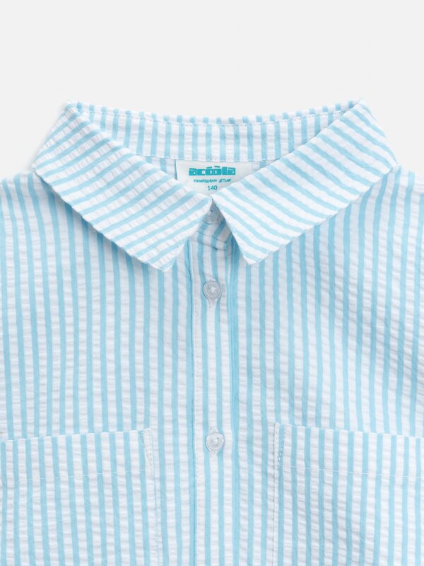 Acoola Блузка 590975 20210270106 голубая полоска