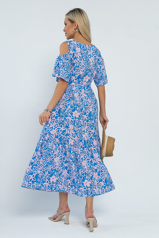 LT Collection Платье 591116 П15348-5М синий