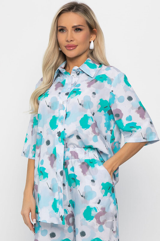 LT Collection Костюм 591122 К15408-7М голубой/бирюзовый