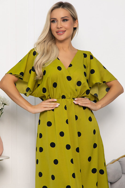 LT Collection Платье 591125 П15468-7М оливковый