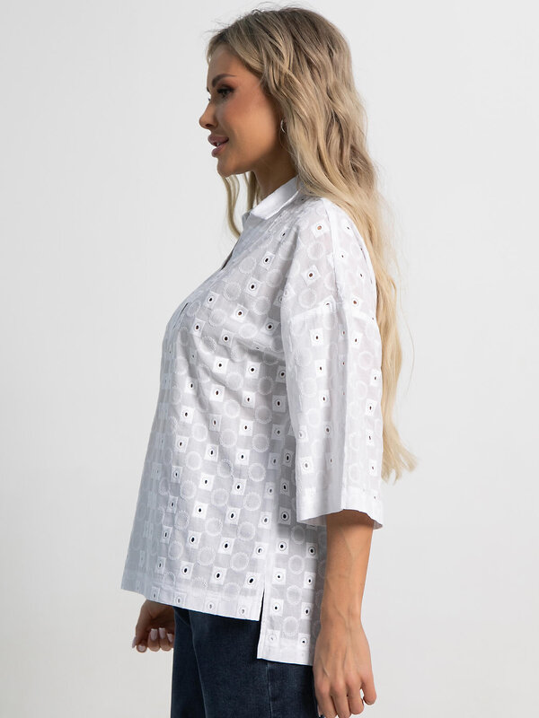LT Collection Блуза 591140 Б15556-16М белый