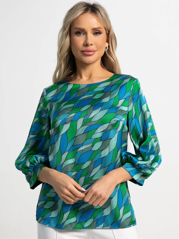 LT Collection Блуза 591141 Б15557-16М сине-зеленый