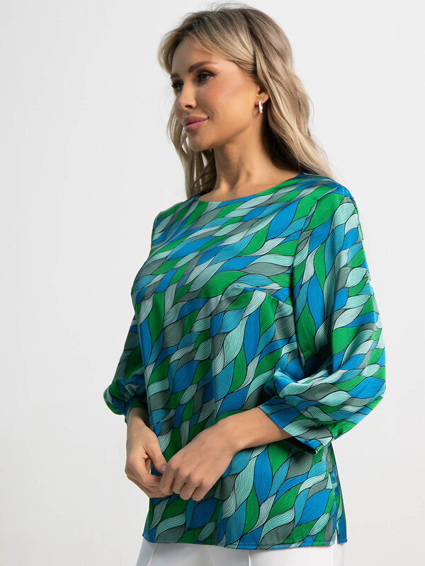 LT Collection Блуза 591141 Б15557-16М сине-зеленый