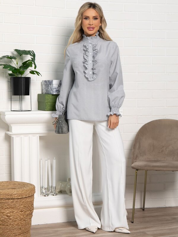 LT Collection Блуза 591154 Б15622-54М серый