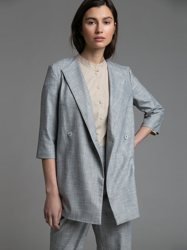 Emka Fashion Жакет 94093 ML608/minimal Серый