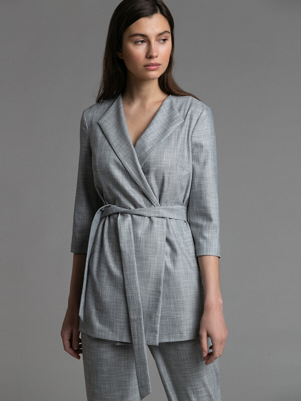 Emka Fashion Жакет 94093 ML608/minimal Серый