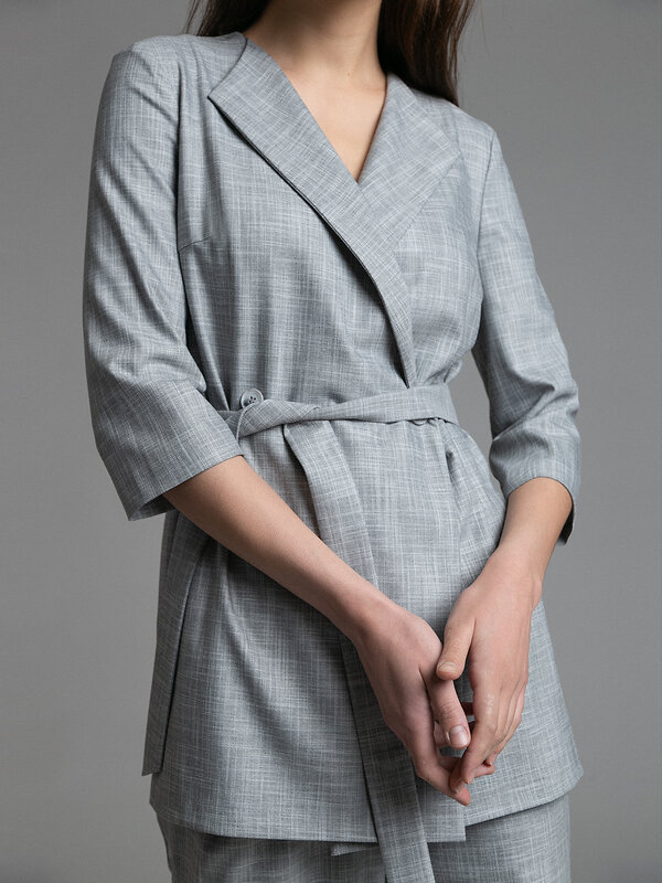 Emka Fashion Жакет 94093 ML608/minimal Серый