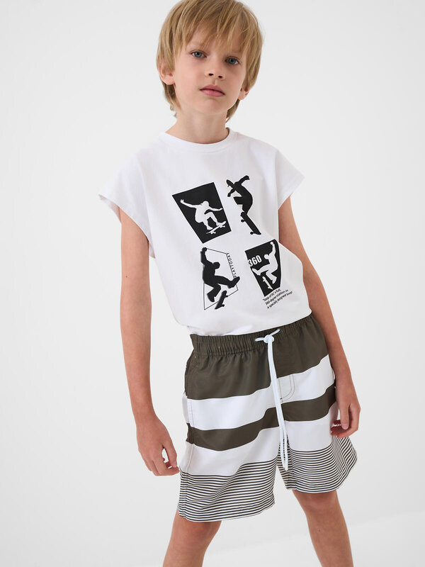 PLAYTODAY Шорты плавательные 591210 12611412 белый,темно-зеленый