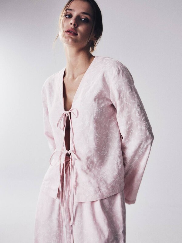 MARK FORMELLE Блузка 591279 122856 цветы на жемчужно -розовом