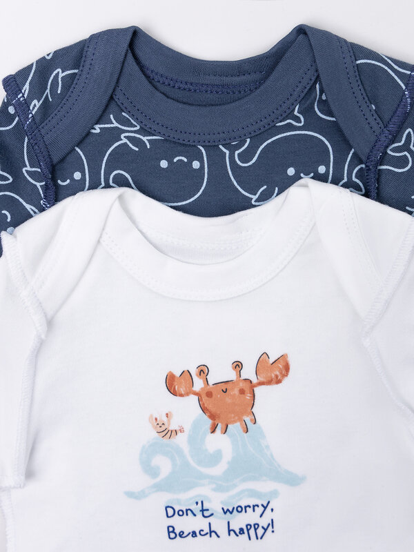 MARK FORMELLE Боди детское 591280 13015-1-2 белый +киты на синем