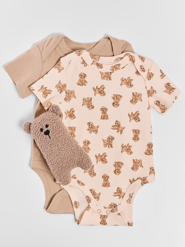 MARK FORMELLE Боди детское 591282 13015-2 ирландский крем +собачки на молочном