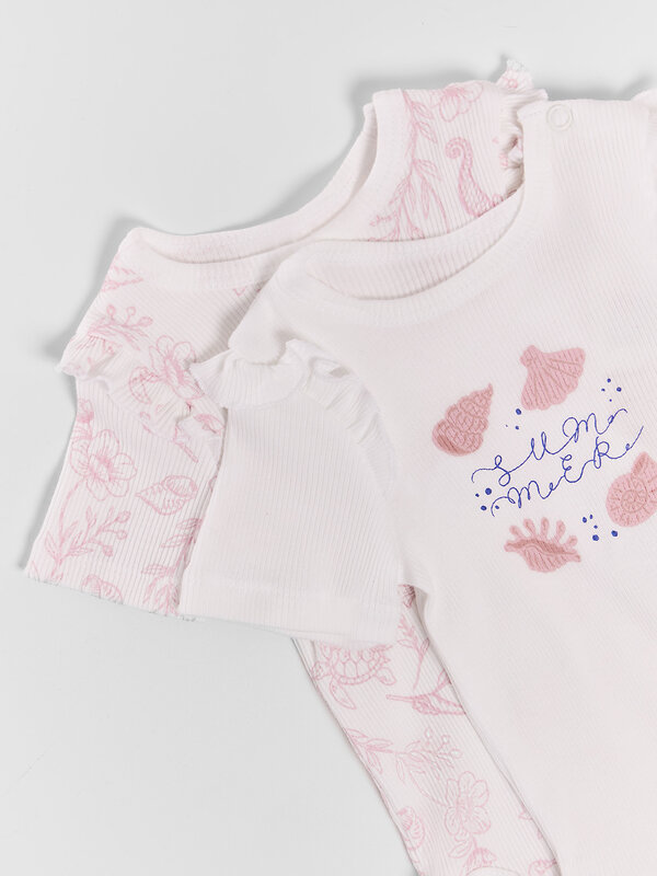 MARK FORMELLE Боди детское 591284 13020-1-2 белый +ракушки на белом