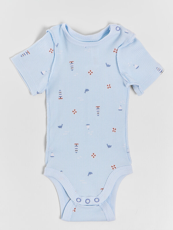 MARK FORMELLE Боди детское 591286 13023-2 голубое небо +маяк на голубом небе