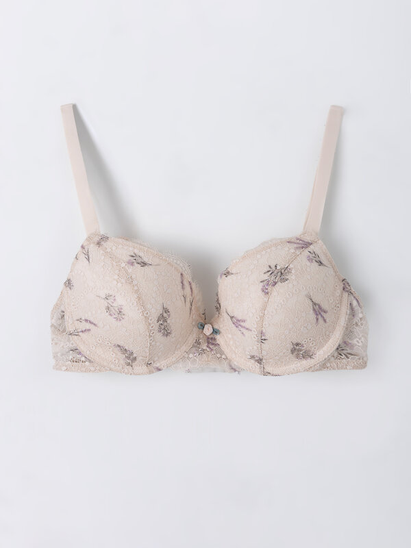 MARK FORMELLE Бюстгальтер 591338 512597 цветы лаванды на жемчужном
