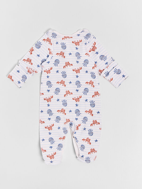 MARK FORMELLE Комбинезон 591363 14005-1-2 крабики и медузы на полоске +киты на синем