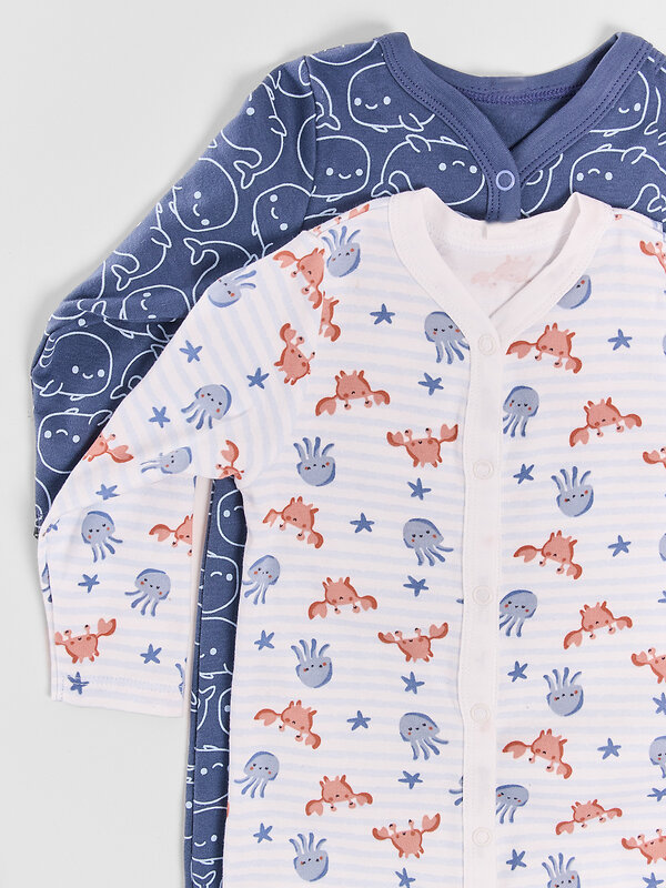 MARK FORMELLE Комбинезон 591364 14005-2 крабики и медузы на полоске +киты на синем