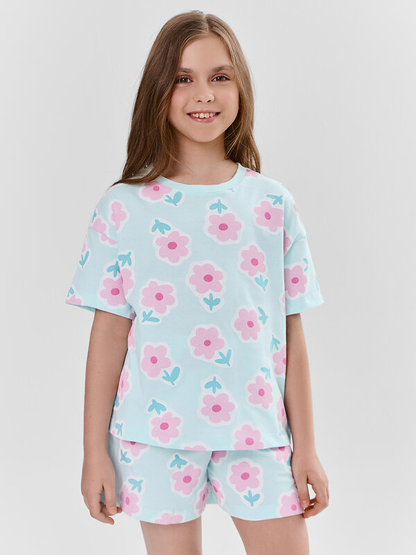 MARK FORMELLE Комплект 591369 397741 цветочки на св.бирюзовом