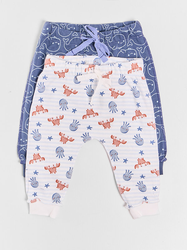 MARK FORMELLE Ползунки 591437 85113-1-2 крабики и медузы на полоске +киты на синем