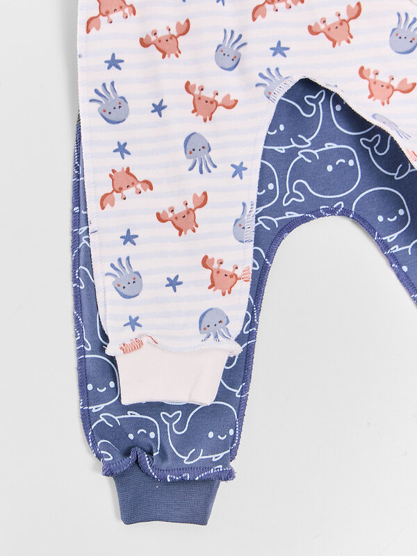 MARK FORMELLE Ползунки 591437 85113-1-2 крабики и медузы на полоске +киты на синем